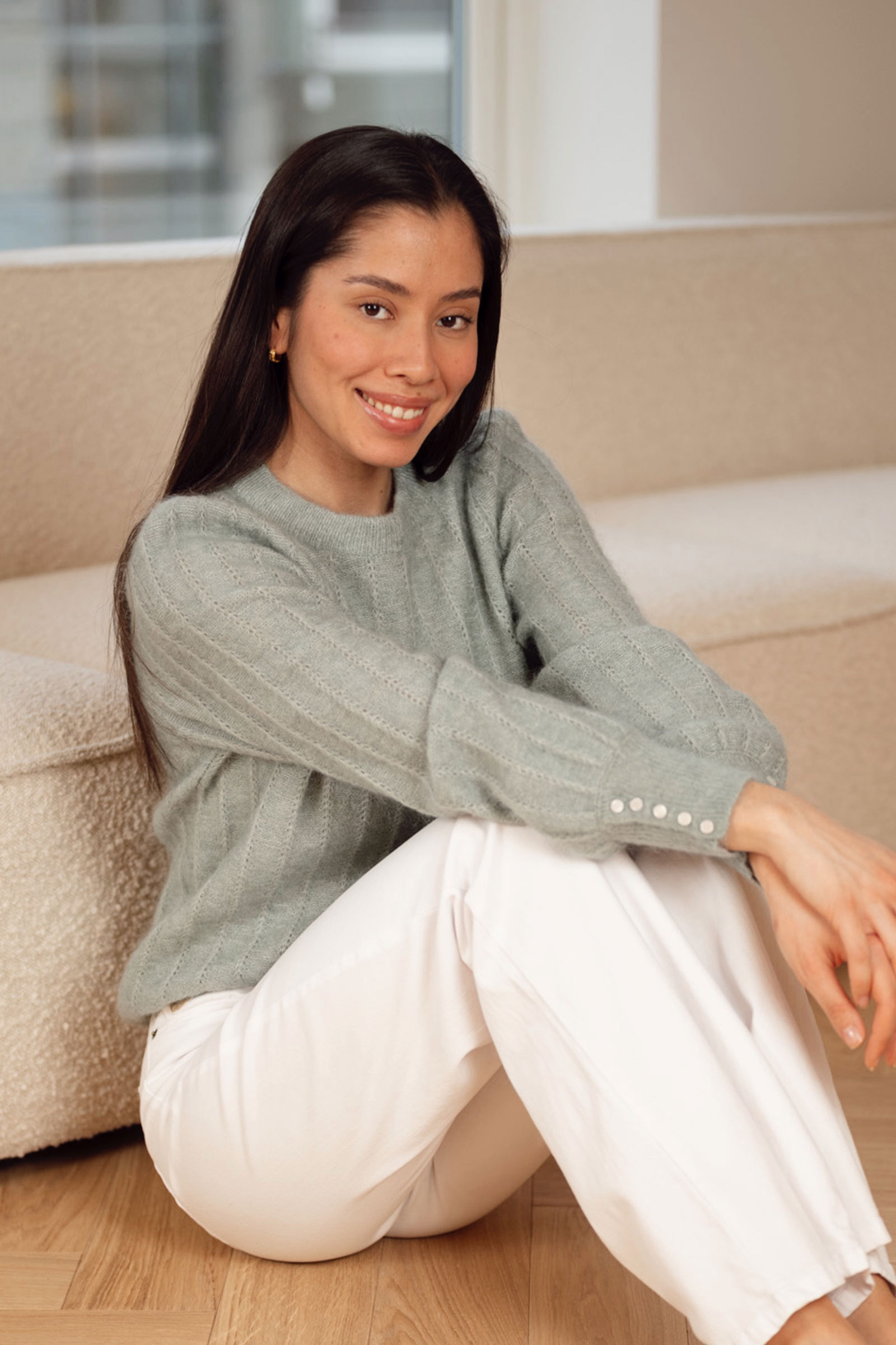 Amalie Puff Pullover, Chinios Green - Bilde 7