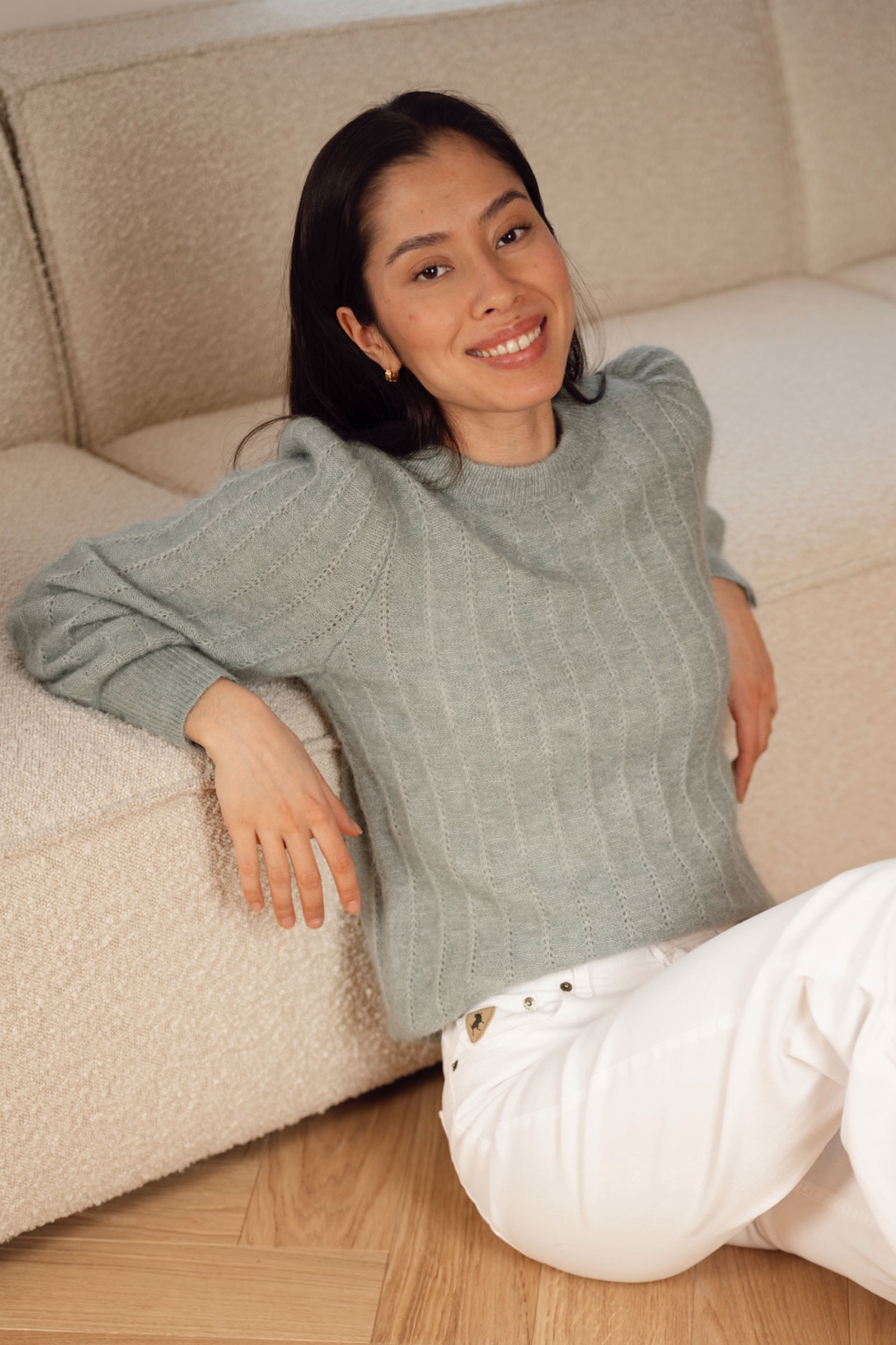 Amalie Puff Pullover, Chinios Green - Bilde 6