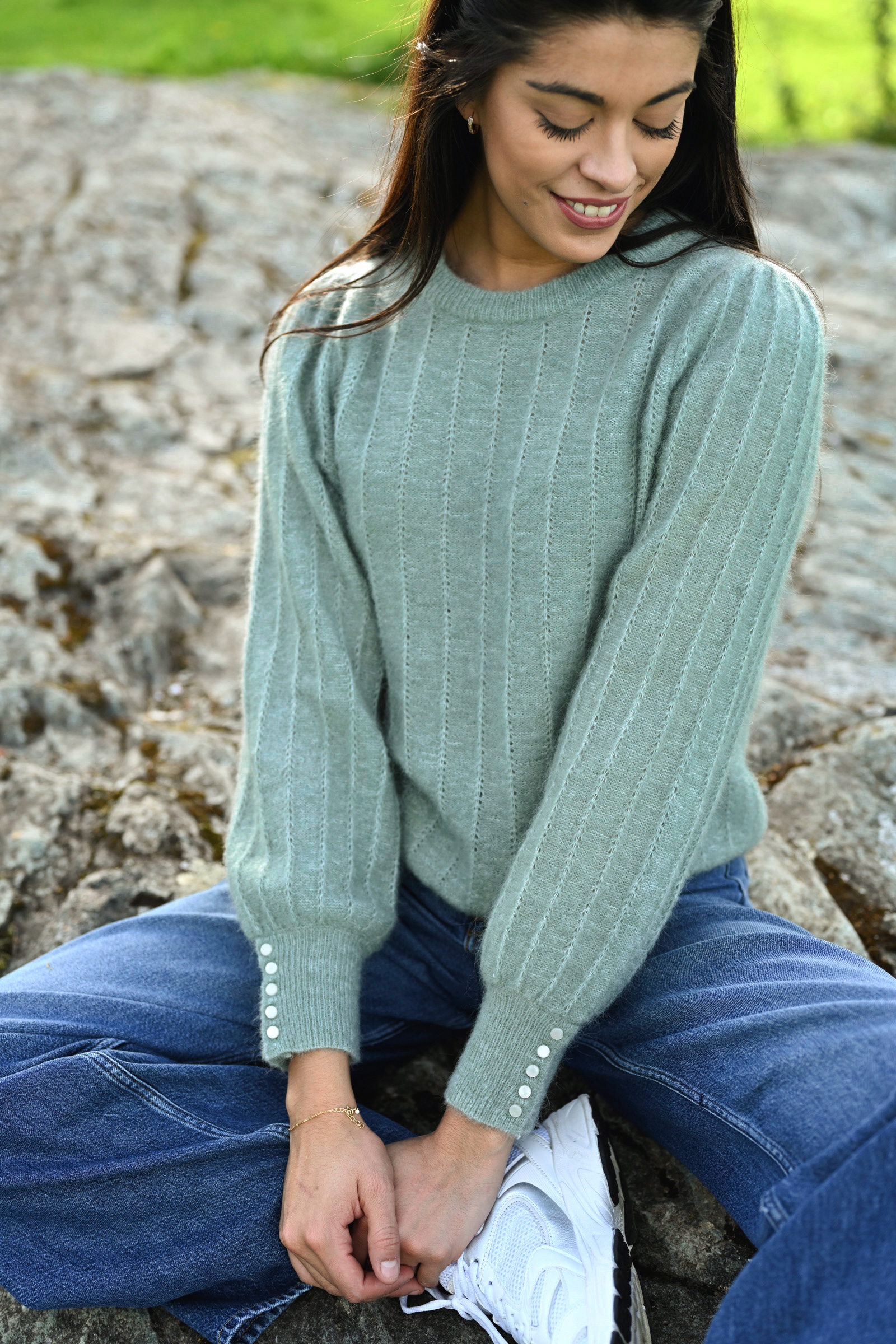 Amalie Puff Pullover, Chinios Green - Bilde 5