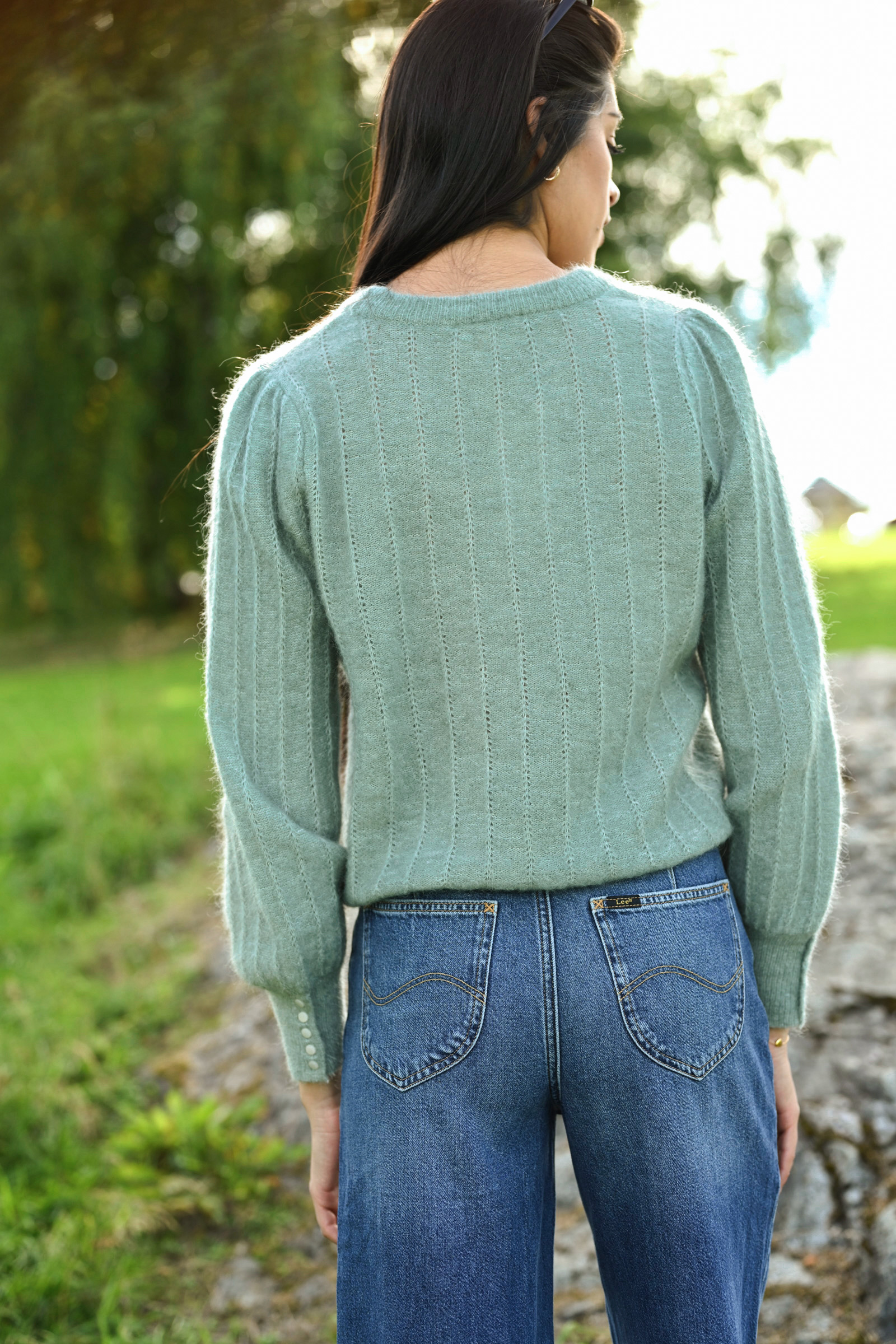 Amalie Puff Pullover, Chinios Green - Bilde 4