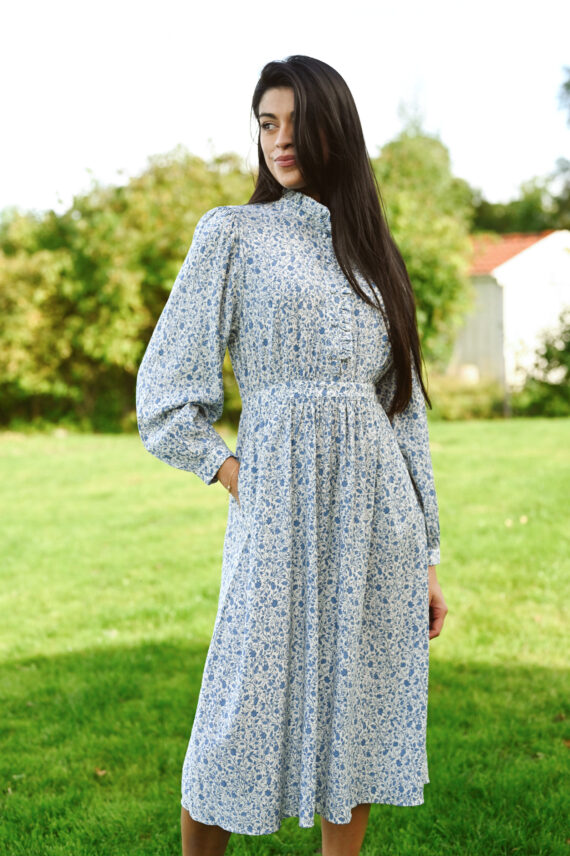 Astrid Midi Dress, Quiet Harbor Flowers
