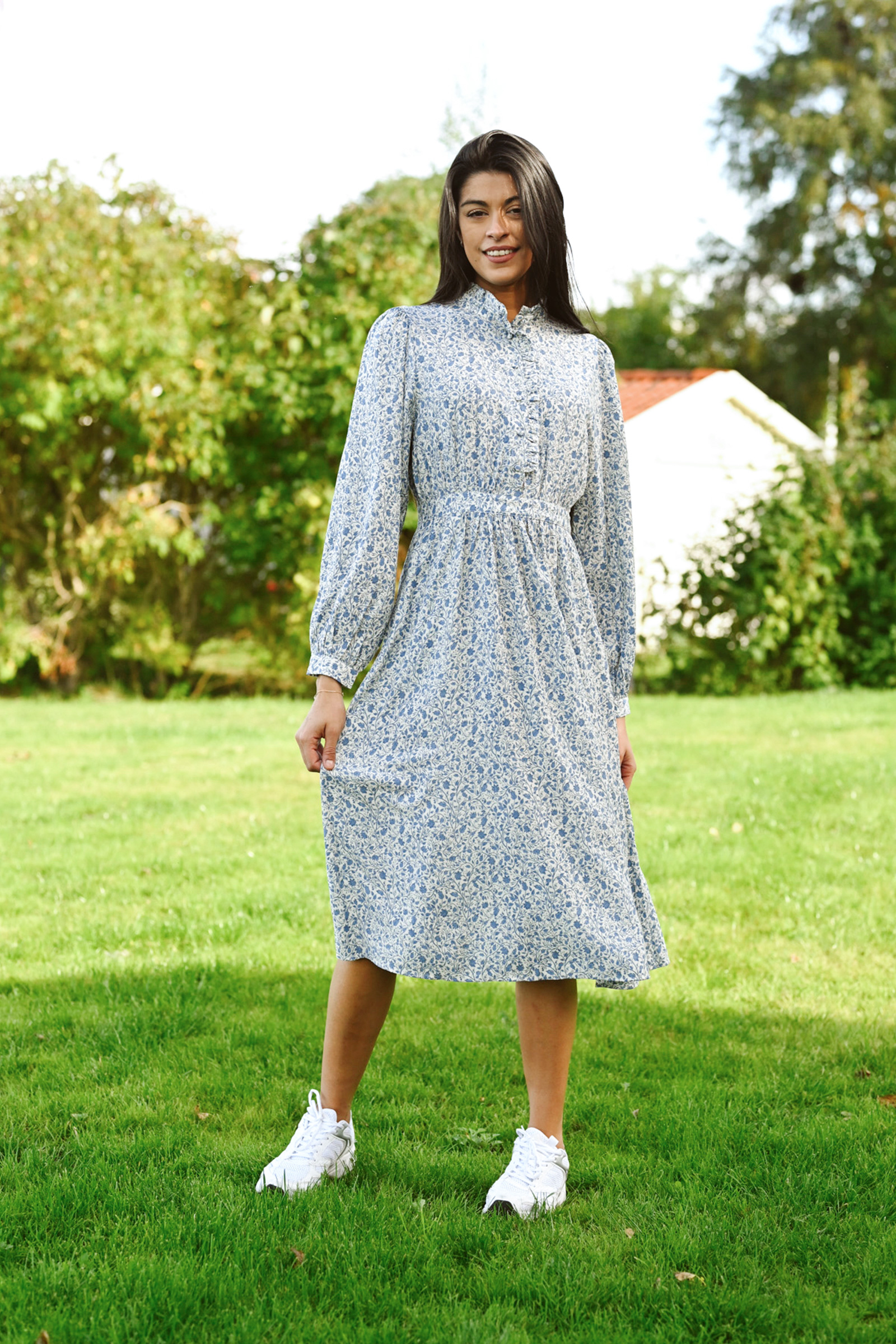 Astrid Midi Dress, Quiet Harbor Flowers - Bilde 5
