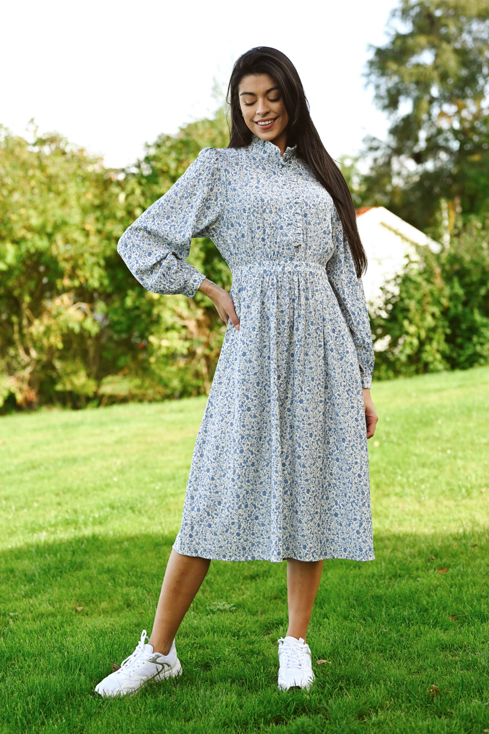 Astrid Midi Dress, Quiet Harbor Flowers - Bilde 2