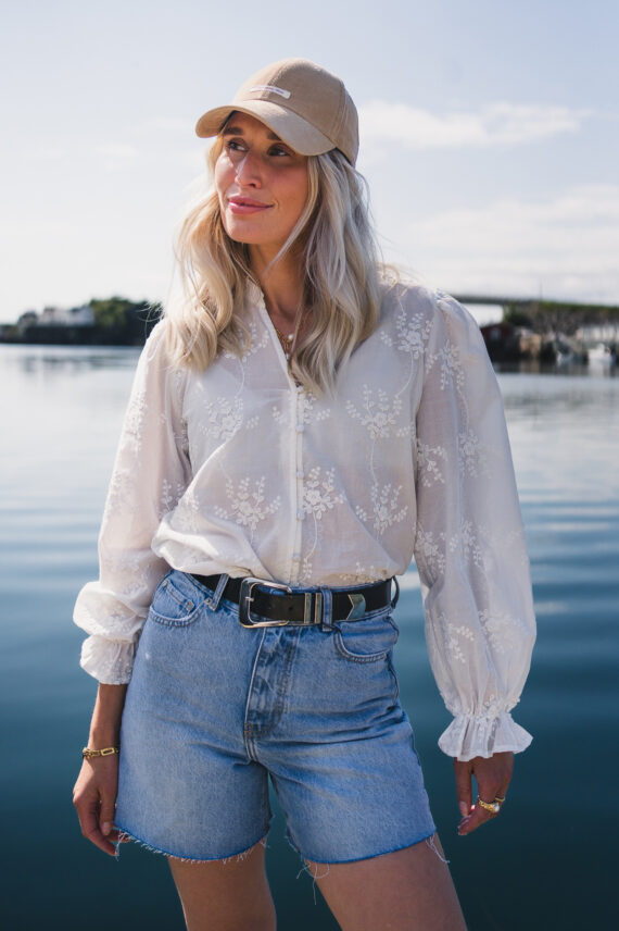 Camilla Shirt EMB, Bright White