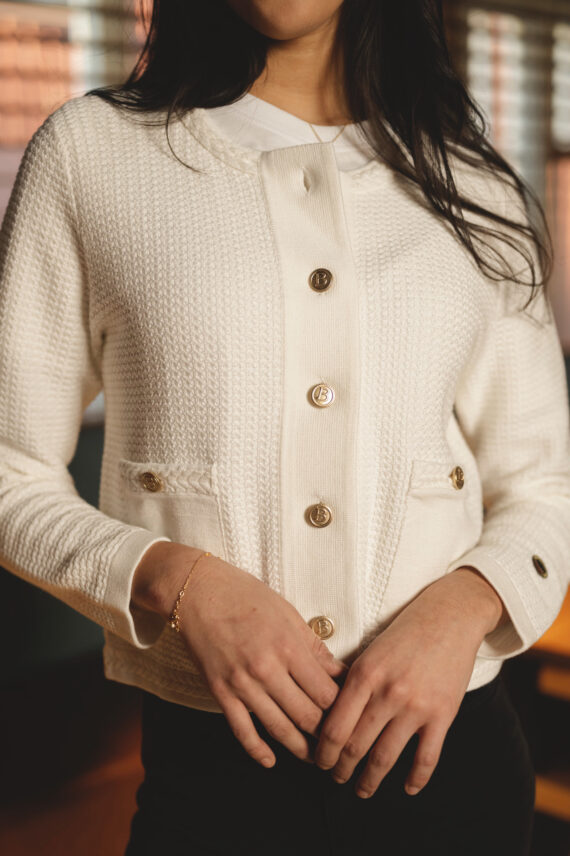 Estelle Cardigan, Ecru