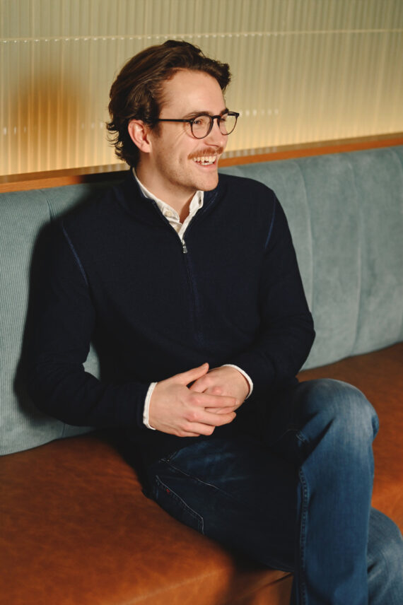 Hel Zip Cardigan, Mørk Blå