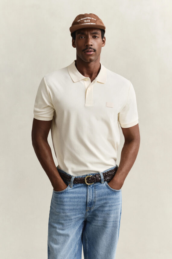 Interlock SS Polo, Creamed White