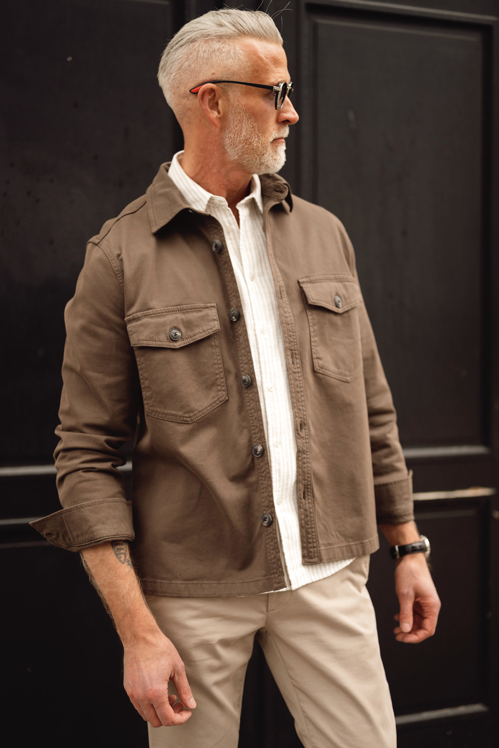 Luke Shirt Jacket, Brown - Bilde 5