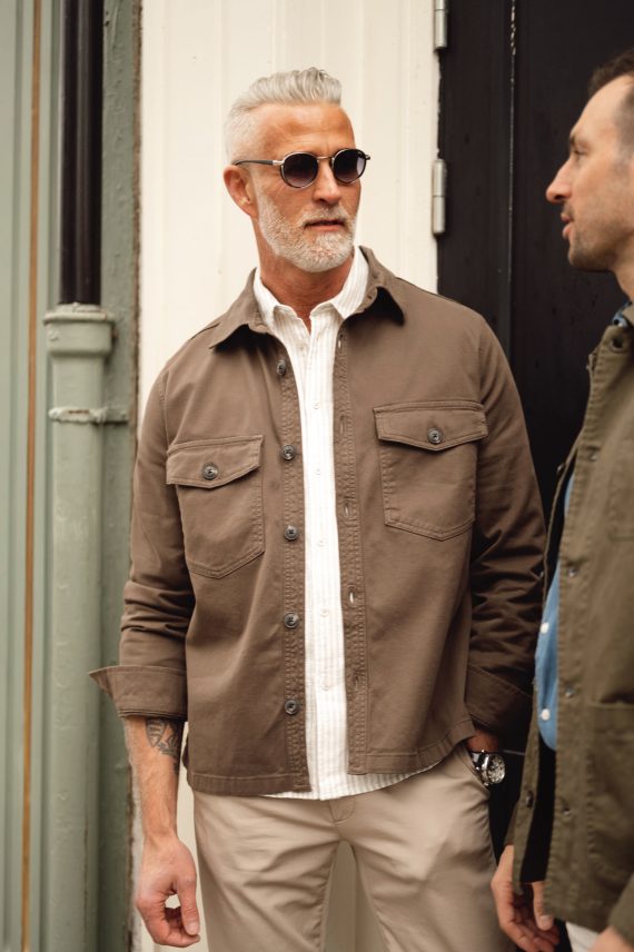 Luke Shirt Jacket, Brown