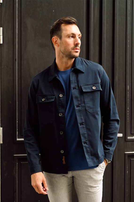 Matteo Soft Overshirt, Navy