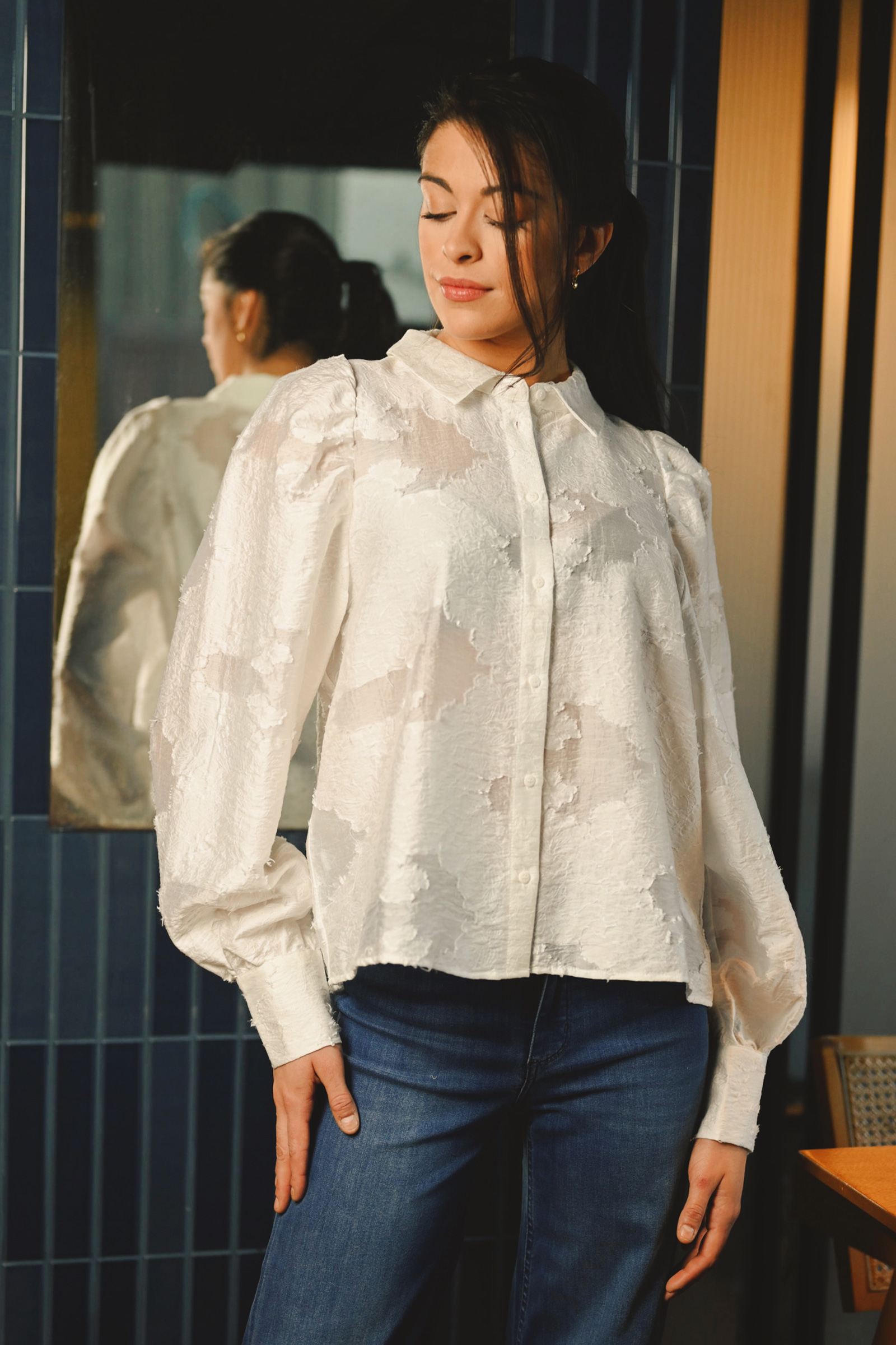 Orkidea Shirt, White - Bilde 5