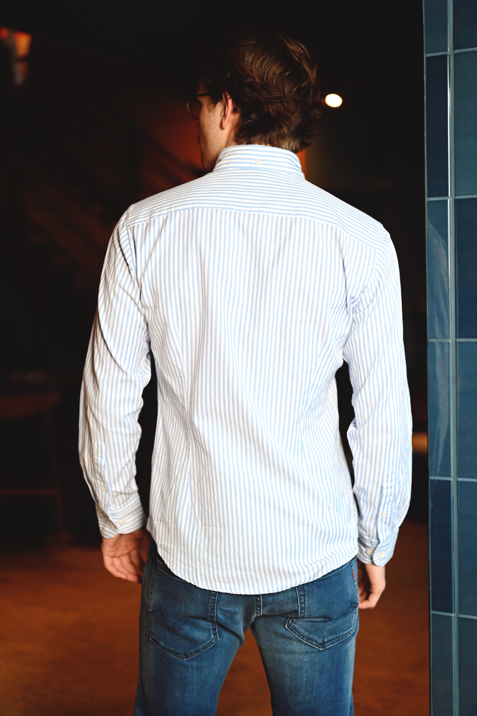 Striped Royal Oxford Shirt, Blue - Bilde 5