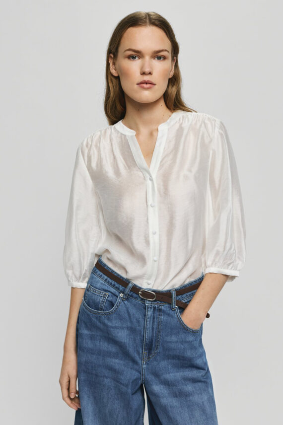 Ramona Rikkelia 3/4 Shirt, Egret