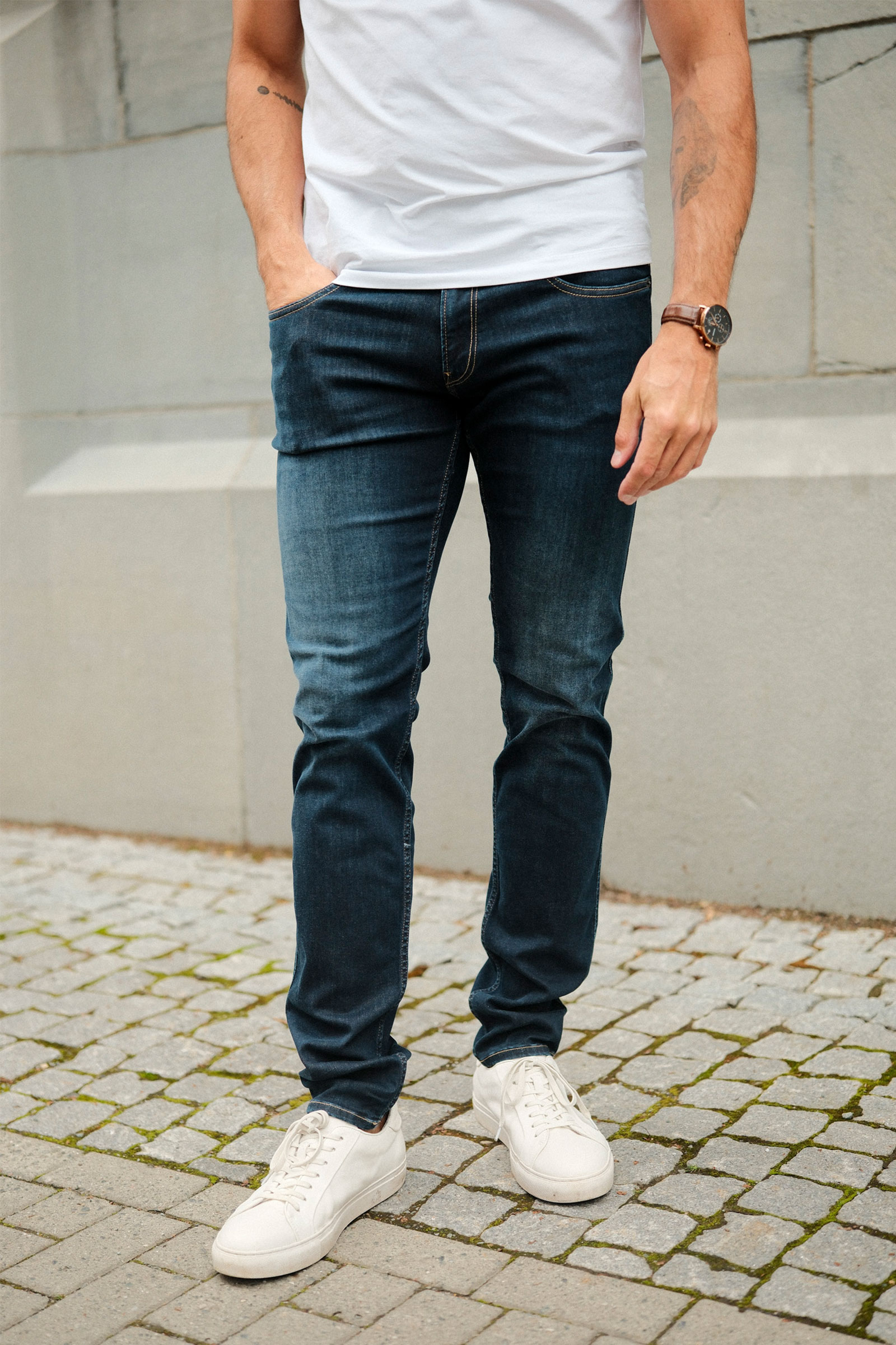 Slim Fit Anbass, Mørk Blå - Bilde 2