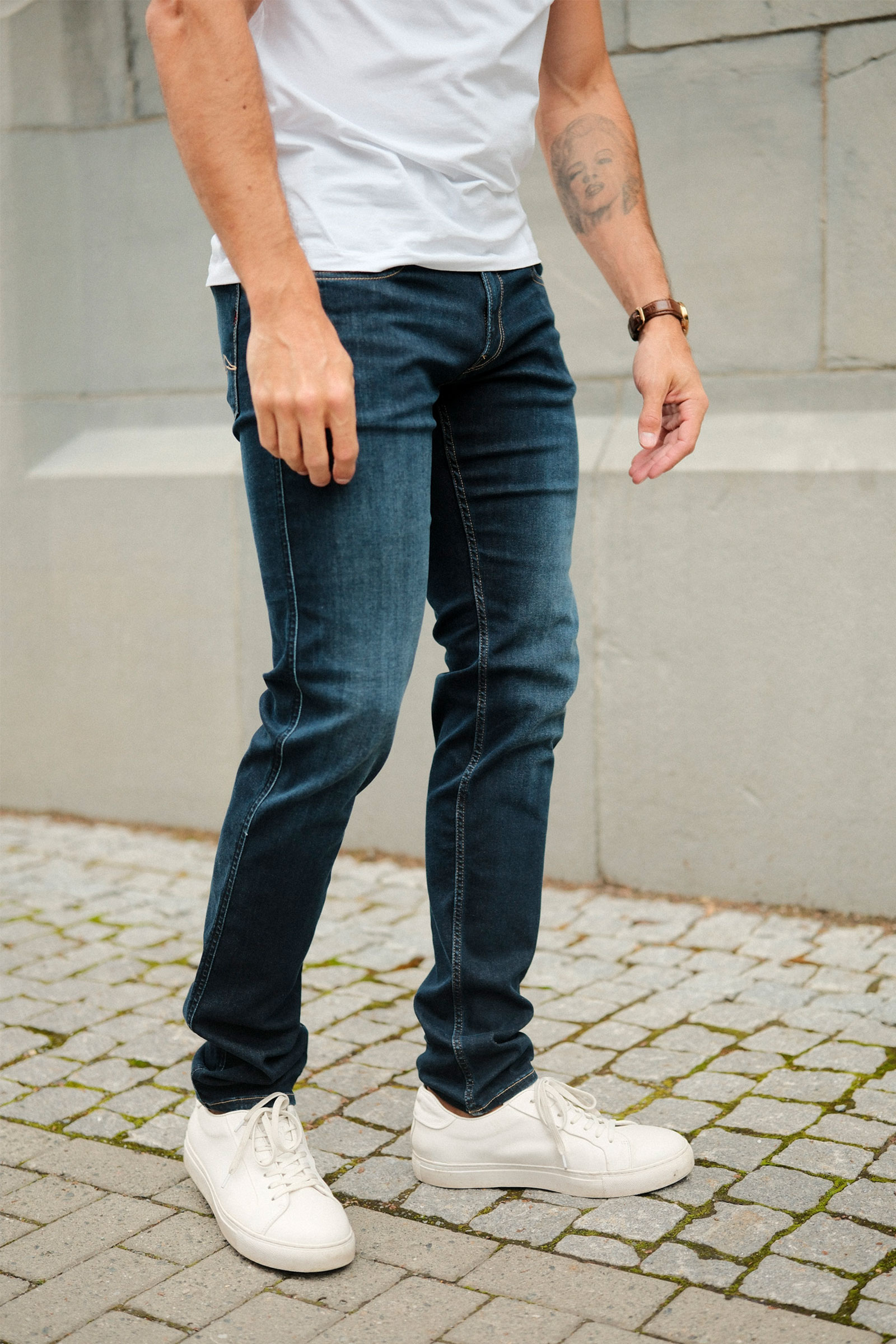 Slim Fit Anbass, Mørk Blå - Bilde 3