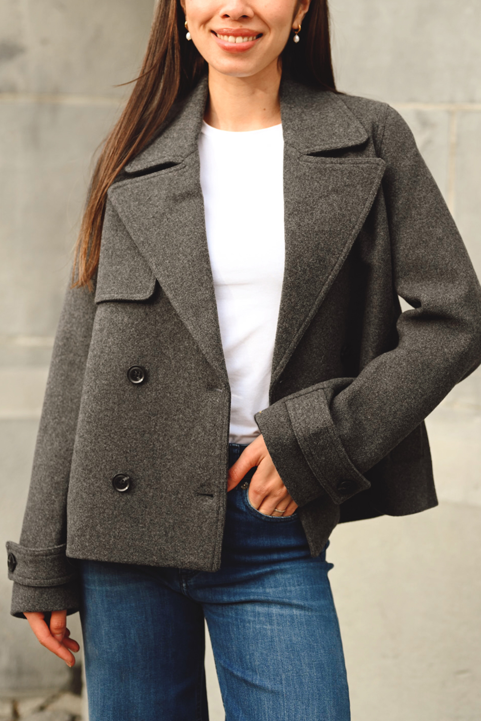 Samarta Jacket 15771, Dark Grey Melange - Bilde 2