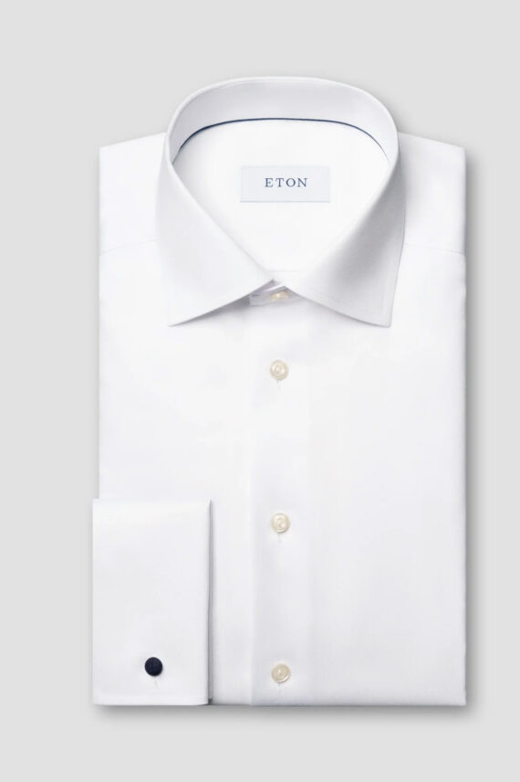 Slim Signature Twill Shirt French Cuffs, White