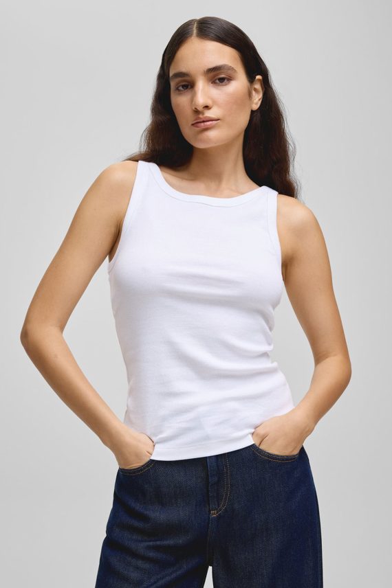 Gubbe Rasmia SL Top, Bright White