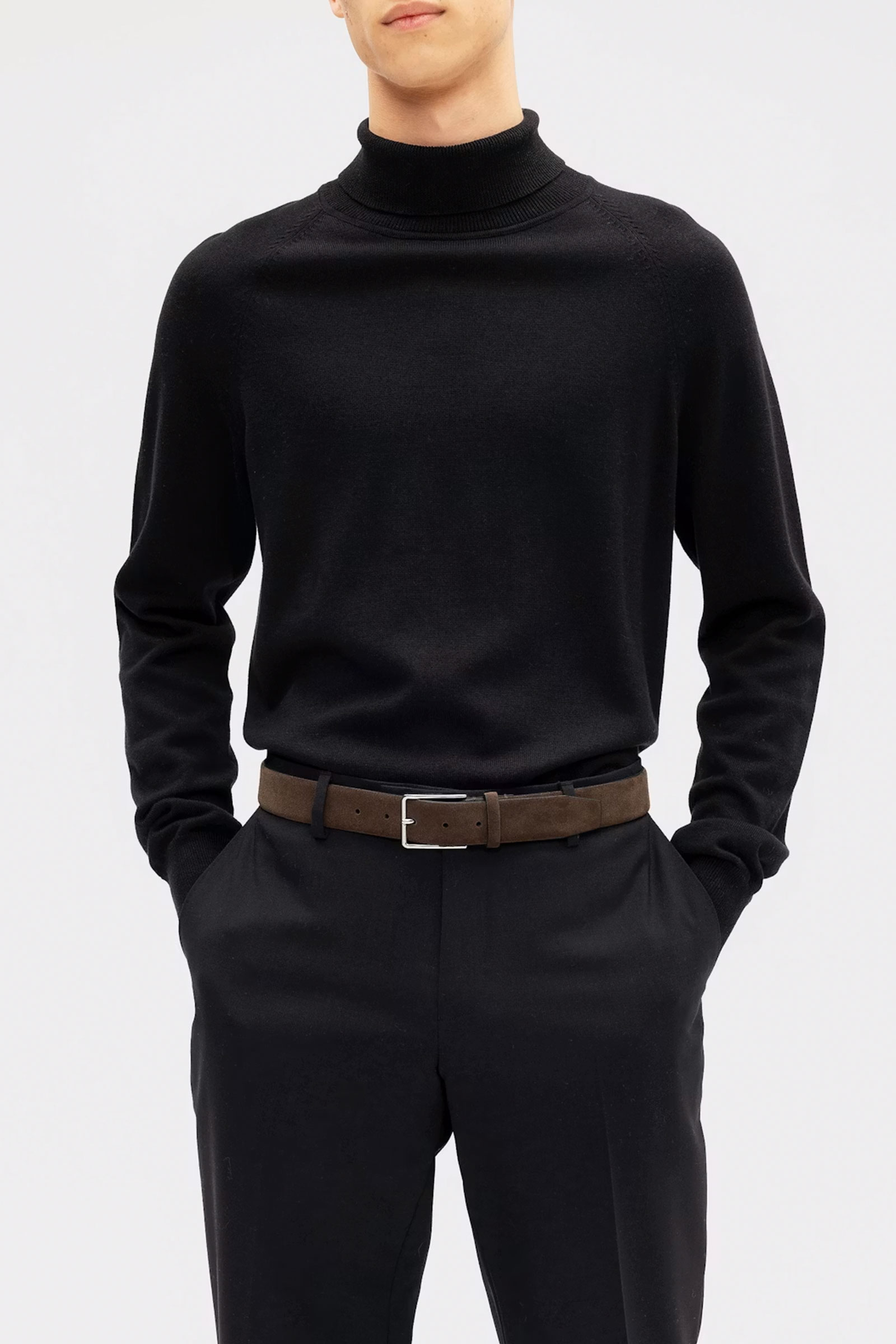 Bos Suede Belt, Mørkebrun