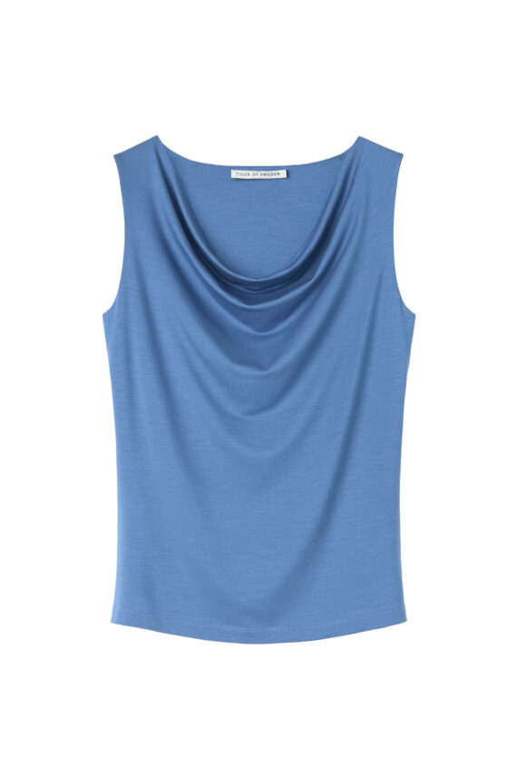 Elois Cowl-Neck Top, Blue