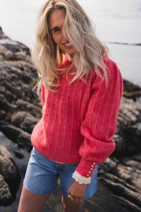 Amalie Puff Pullover, Rose Tea