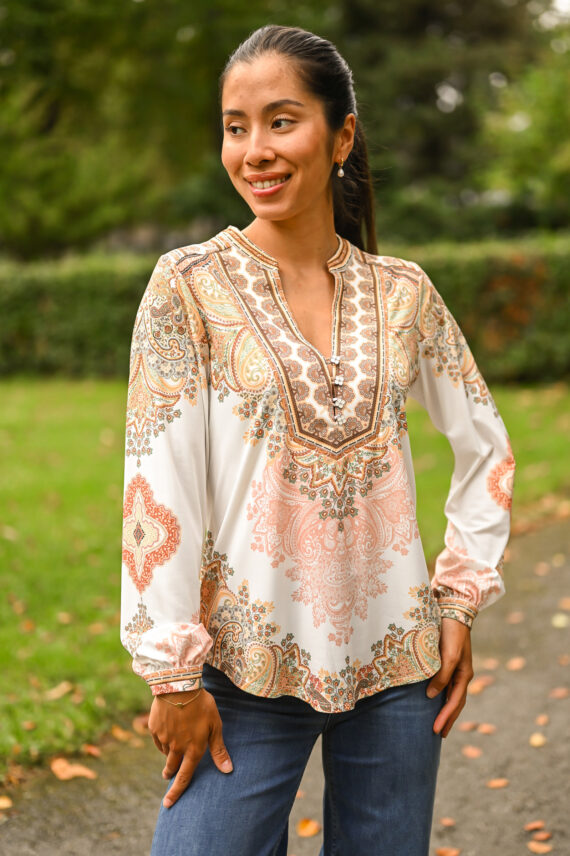 Azaria Jersey Top, Ivory