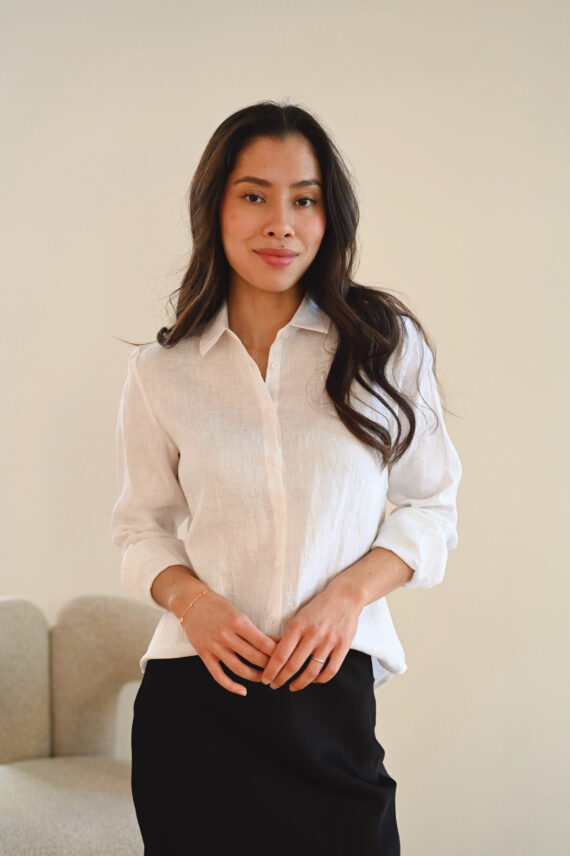 Bella Linen Shirt, Hvit