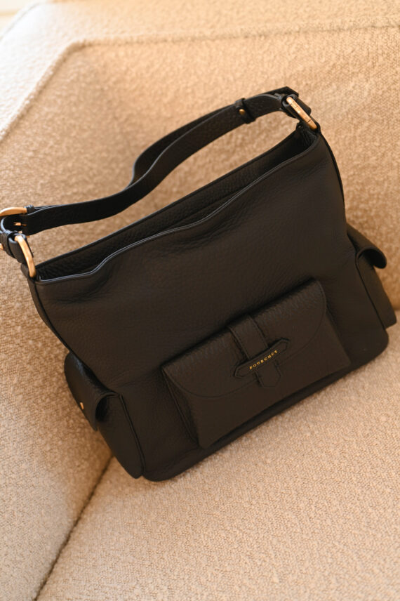 Reporter Bucket Bag, Noir