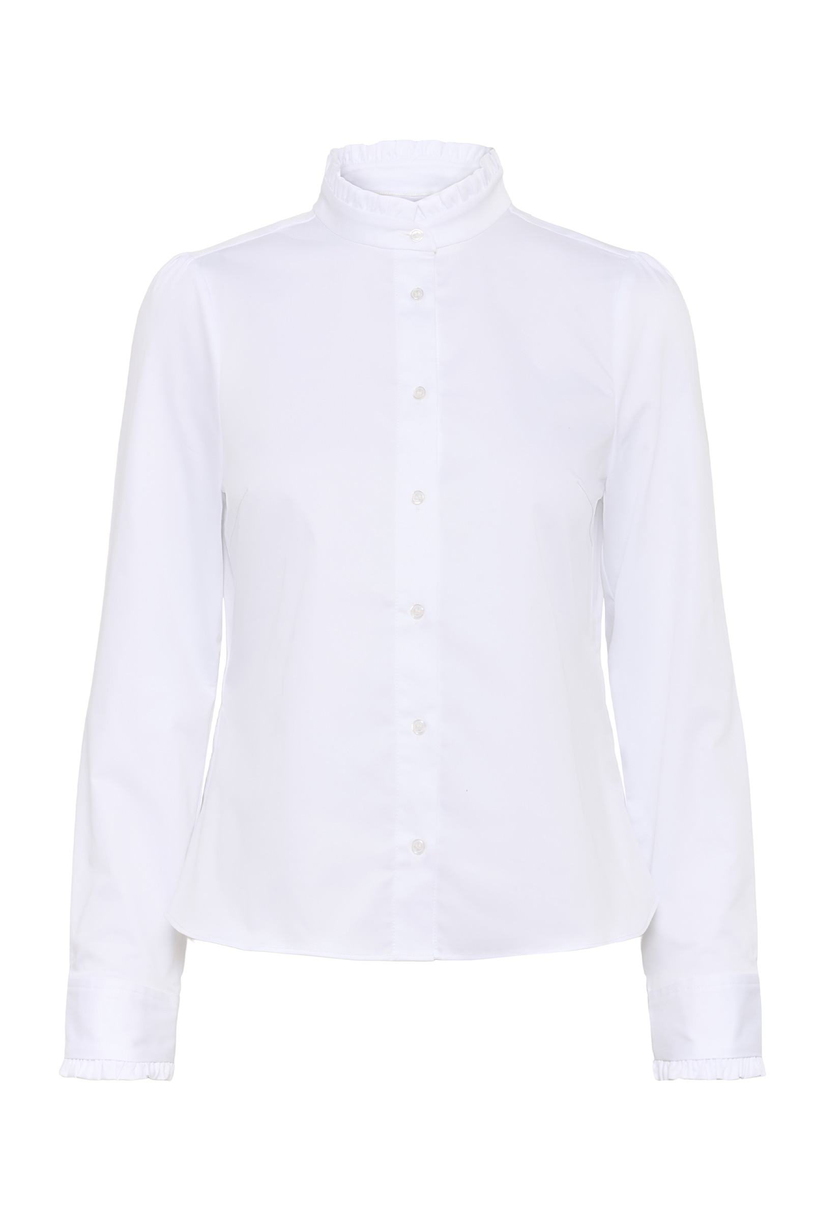 Cally Frill Shirt, Pure White - Bilde 8