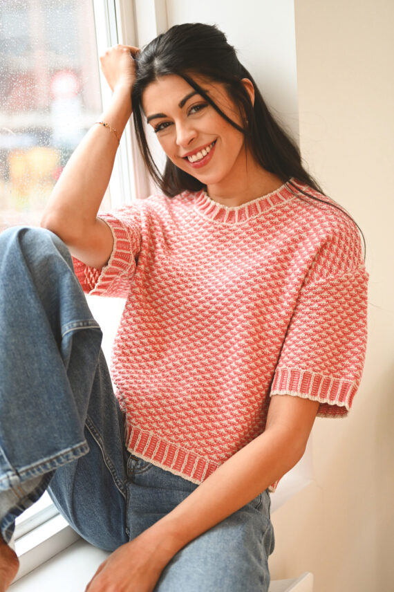 Catina Pilla Pullover, Oatmeal/F Rose