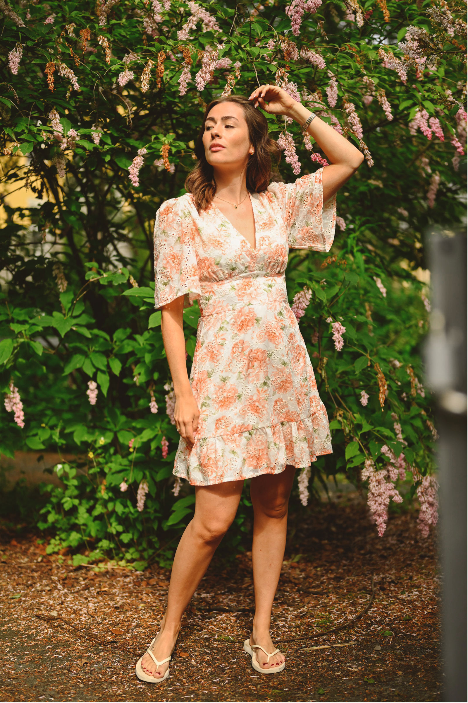 Celina Mini Dress, Peony Pop Orange - Bilde 8