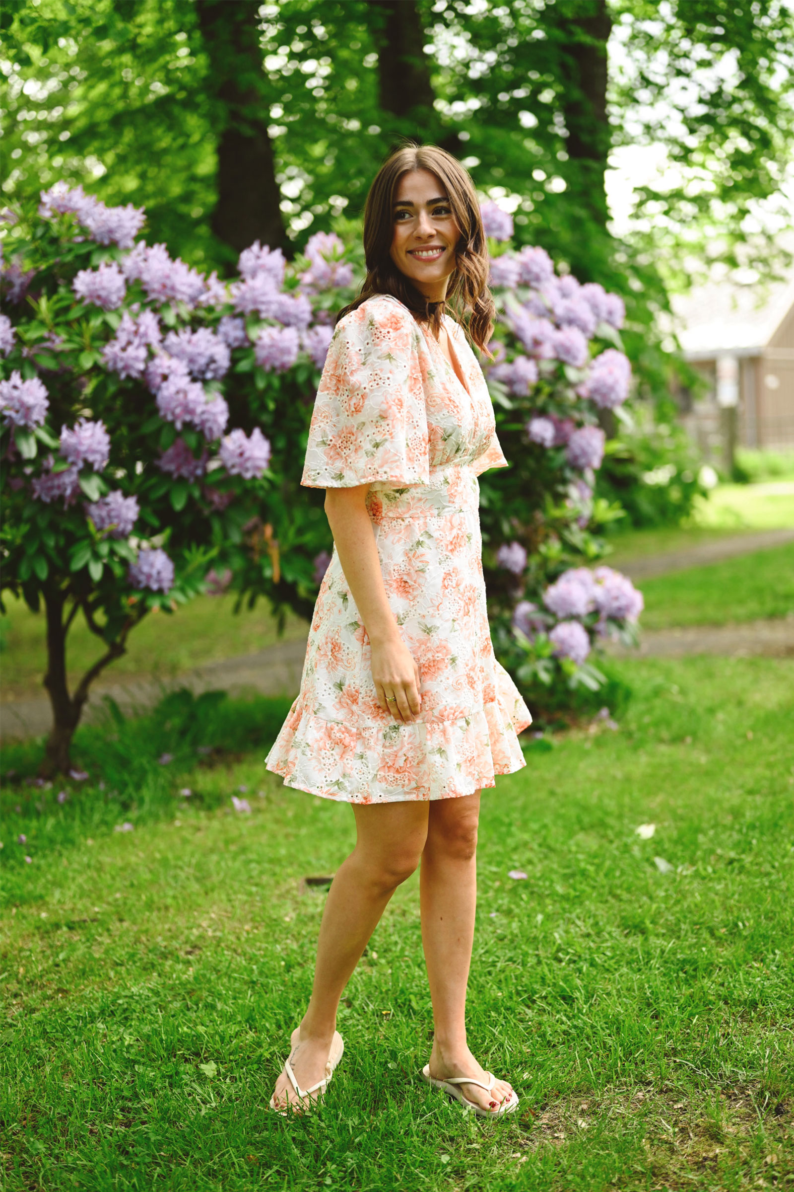 Celina Mini Dress, Peony Pop Orange - Bilde 7