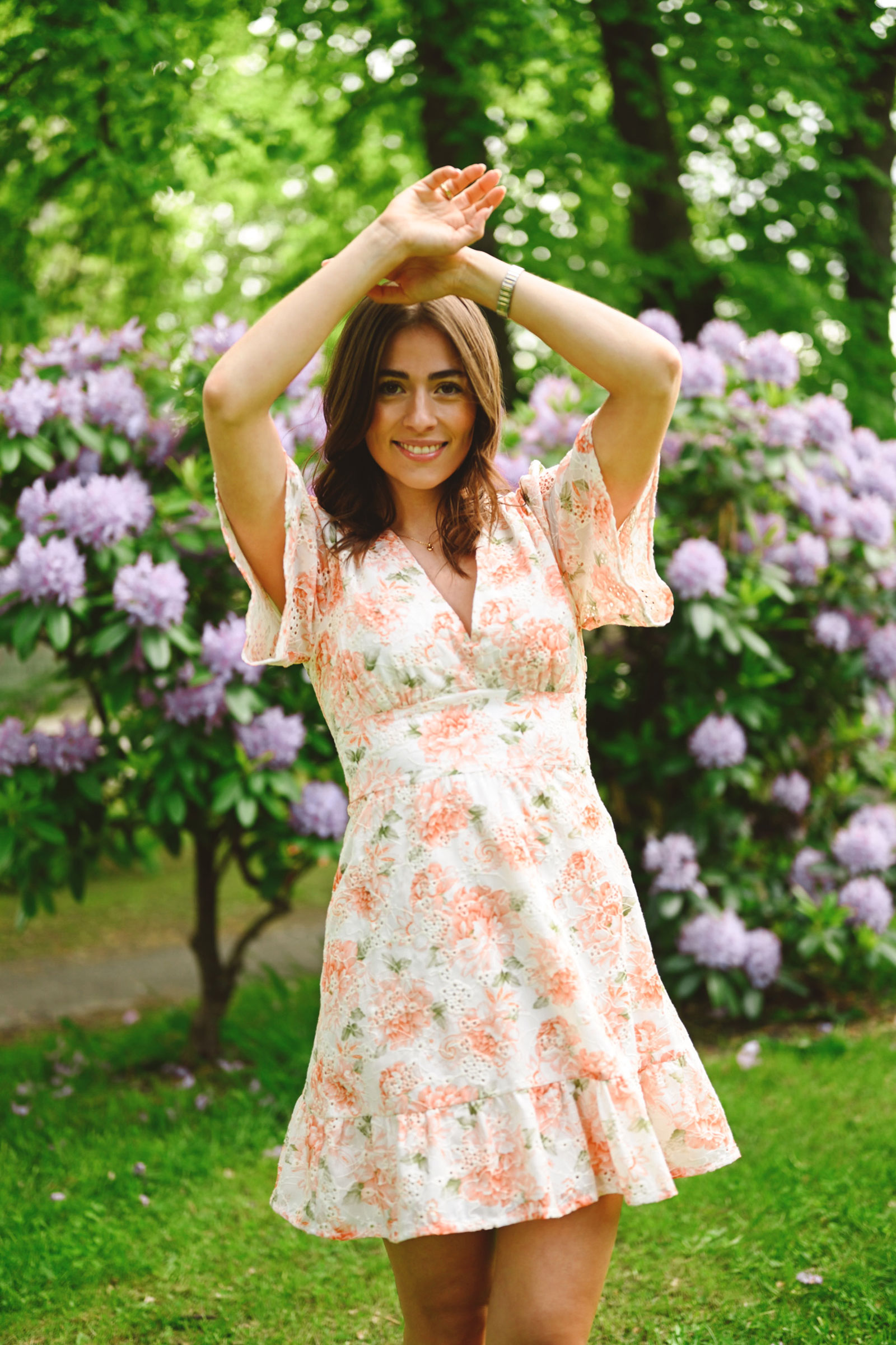 Celina Mini Dress, Peony Pop Orange - Bilde 2