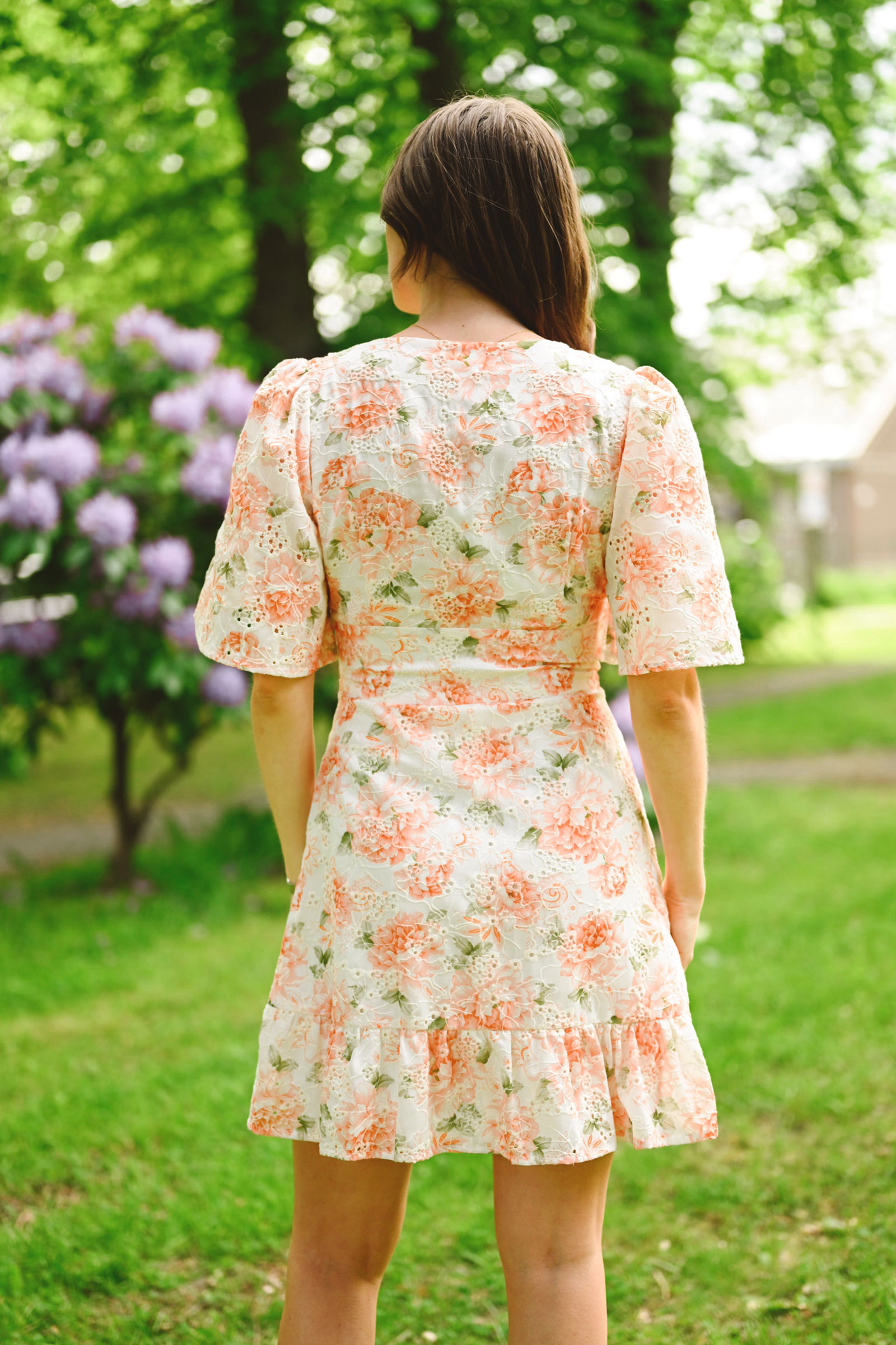 Celina Mini Dress, Peony Pop Orange - Bilde 4
