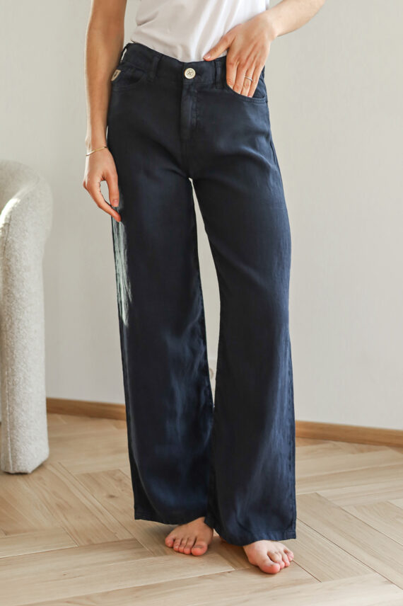 Culotte Linen Summer, Navy