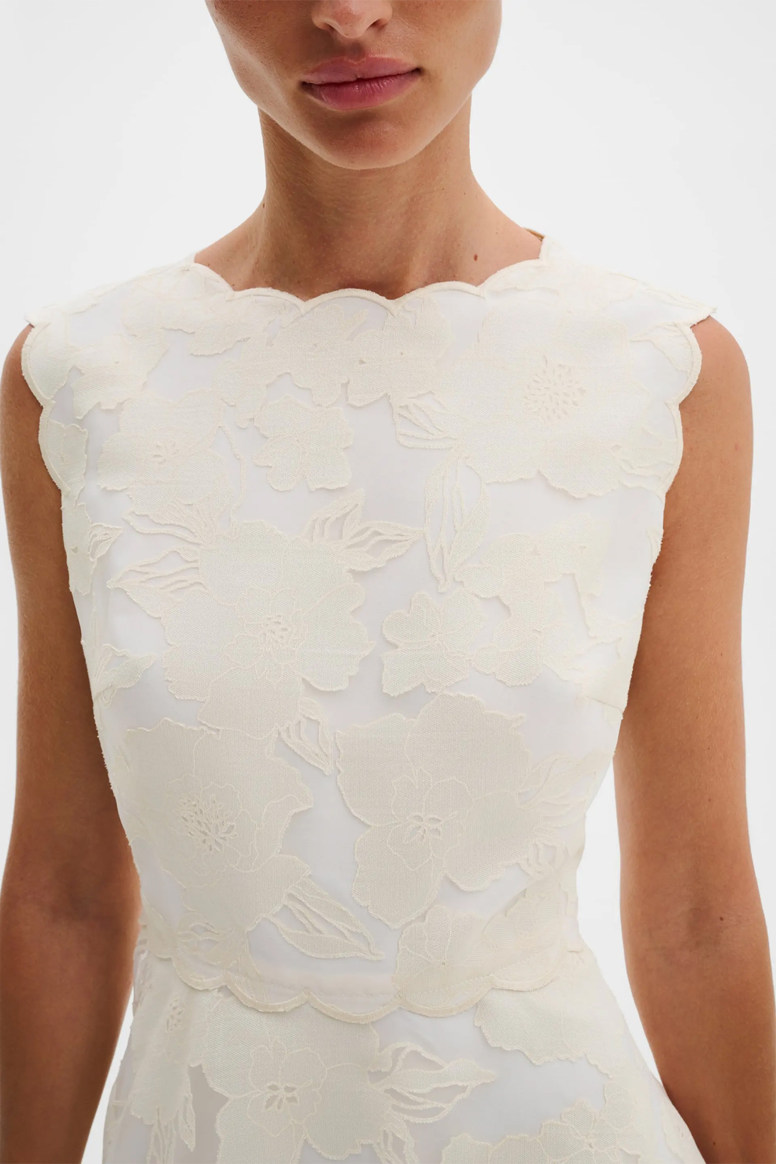 Elin Lace Dress, Vanilla - Bilde 4