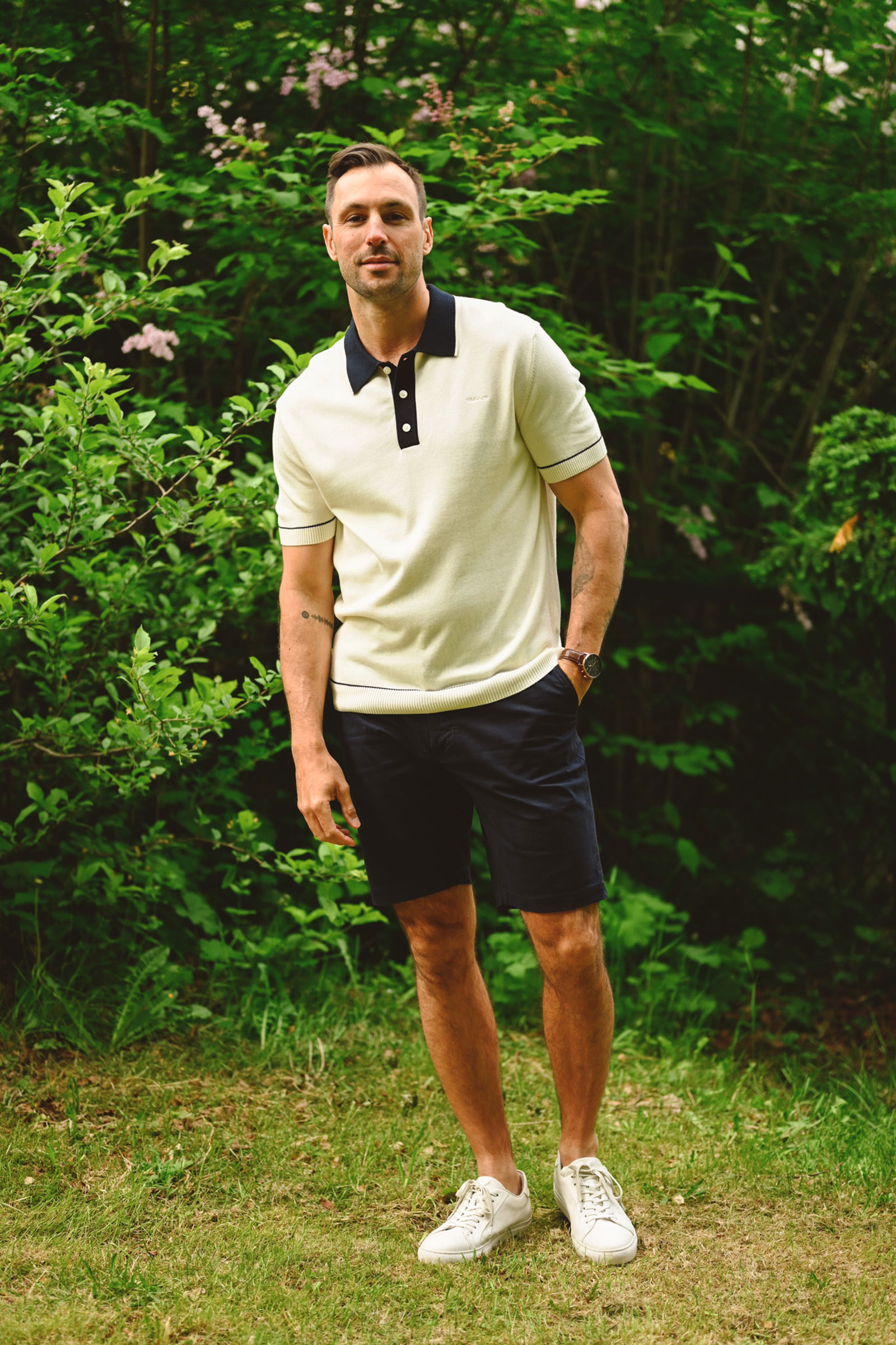 Cotton Modal Polo, Cream - Bilde 5