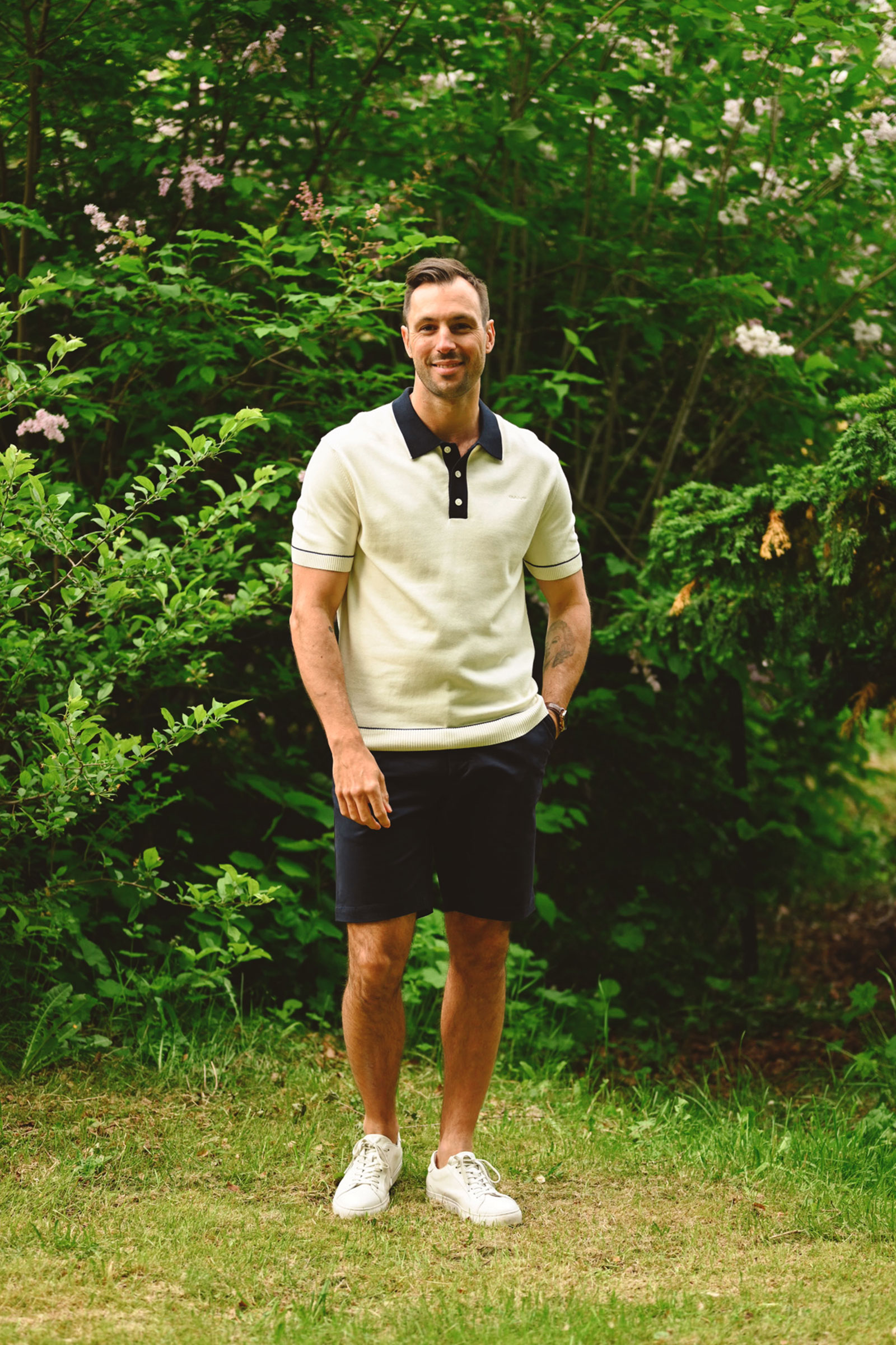 Cotton Modal Polo, Cream - Bilde 3