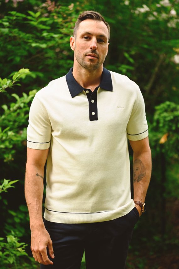 Cotton Modal Polo, Cream