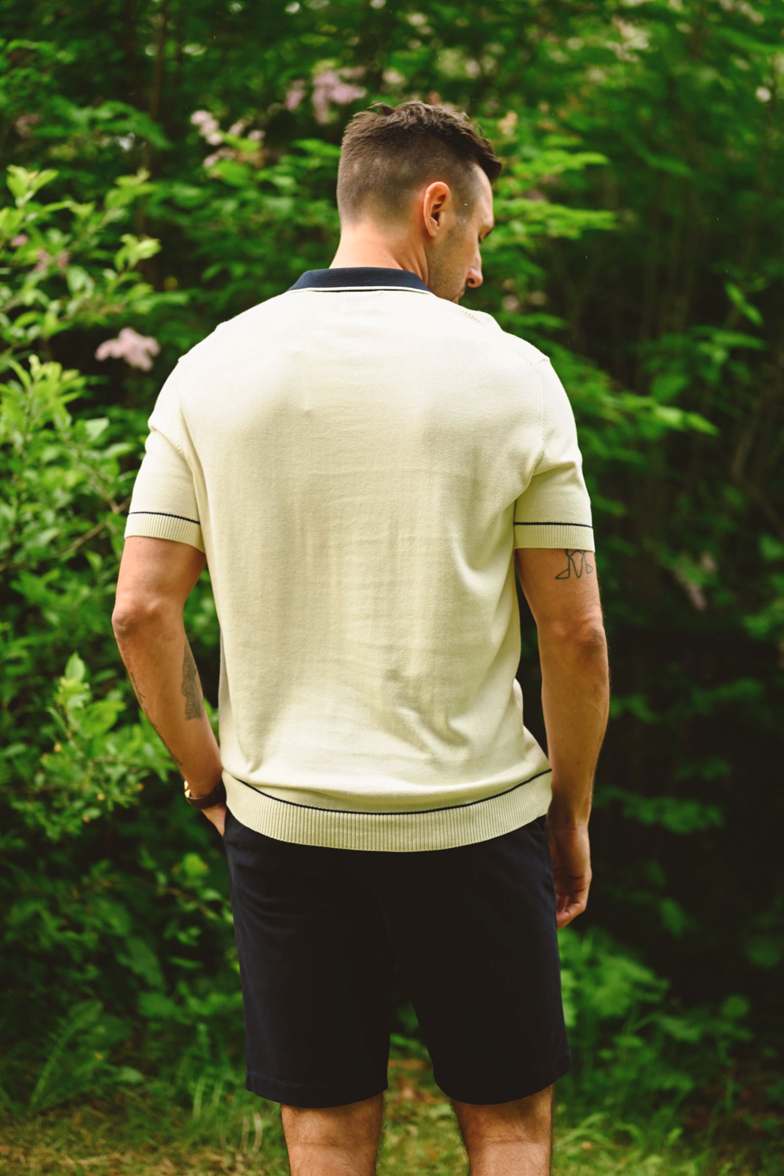 Cotton Modal Polo, Cream - Bilde 7
