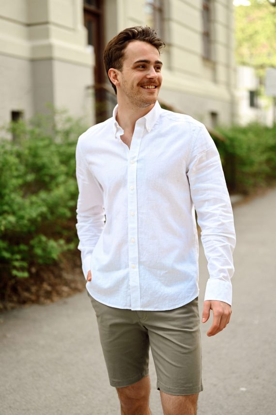 Jitloff Linen Shirt LS, White