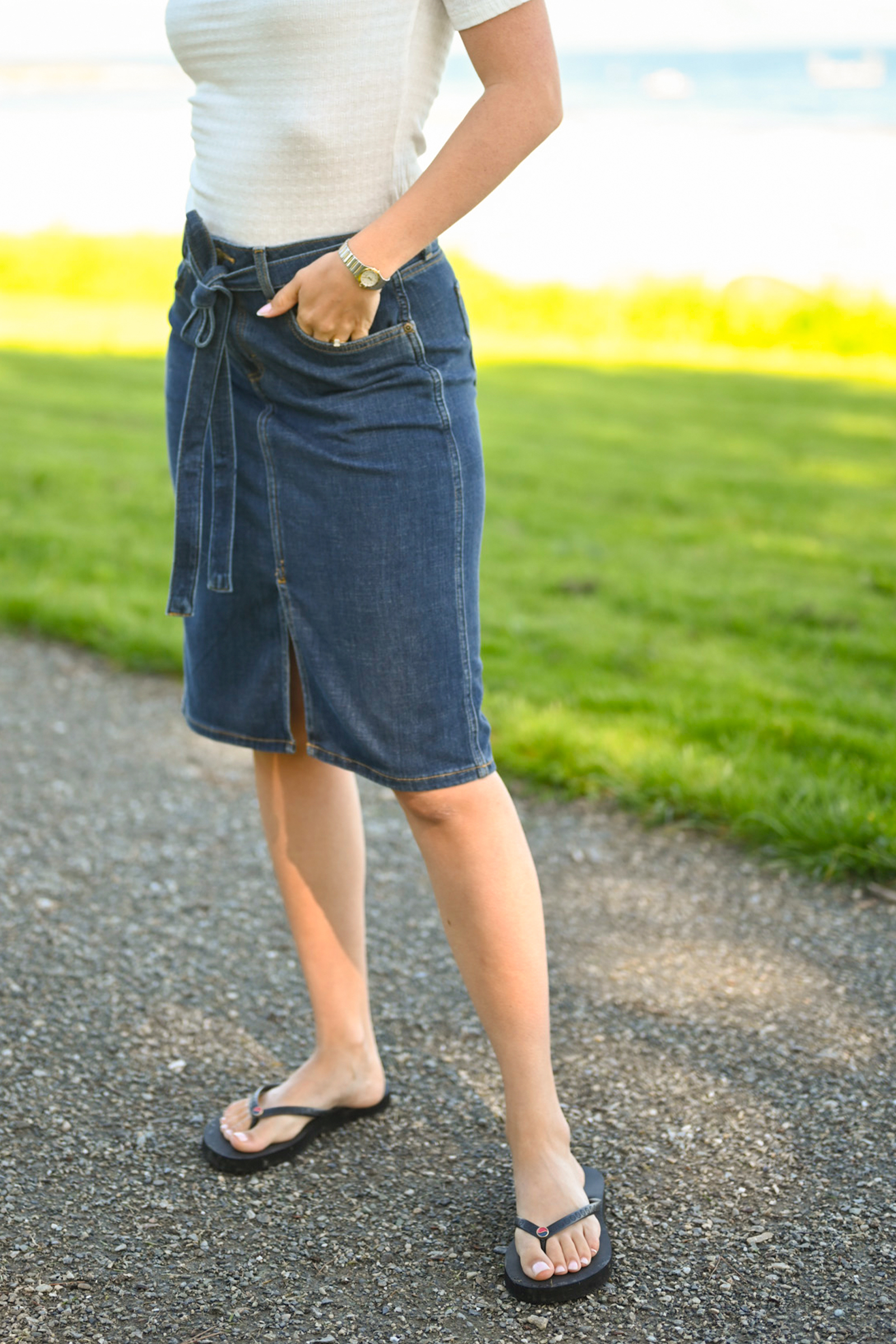 Midi Skirt With Bow, Seaside Trip