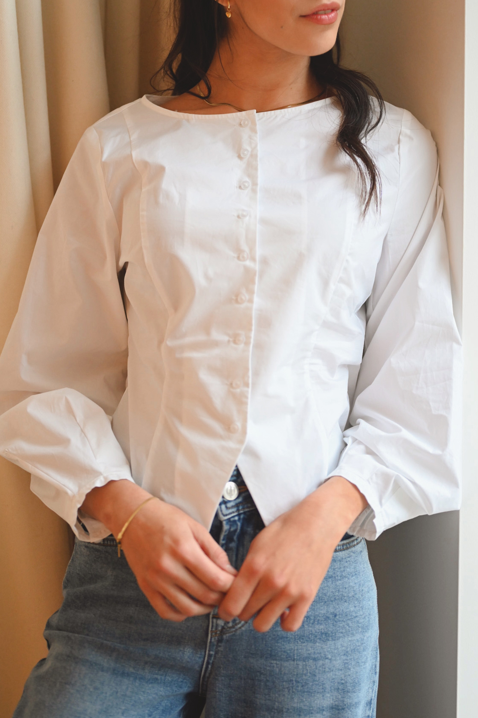 Lelo IW Fitted Shirt, Pure White