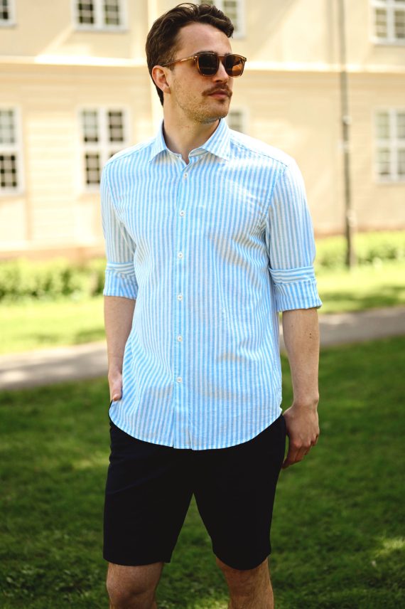 Orion Shirt LS, Blue Stripe