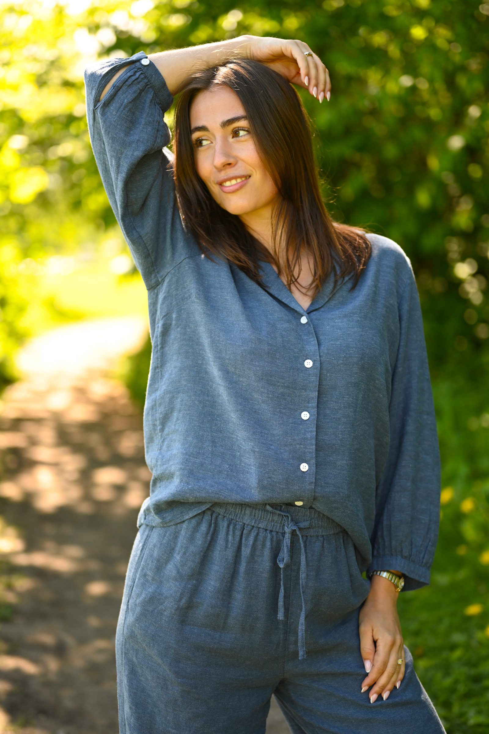 MSCHPennie Ginia Shirt, V Indigo Mel - Bilde 8