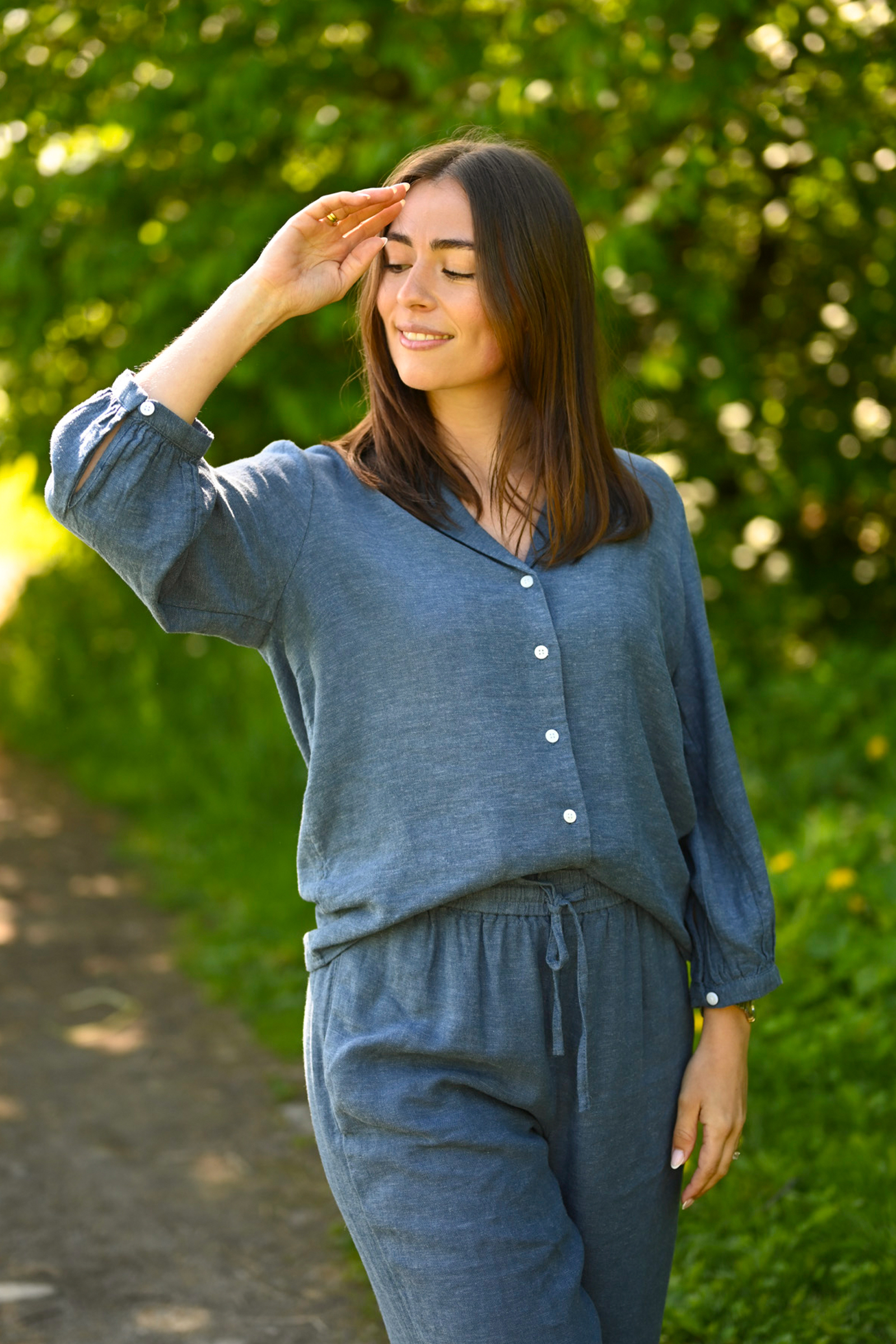 MSCHPennie Ginia Shirt, V Indigo Mel - Bilde 7