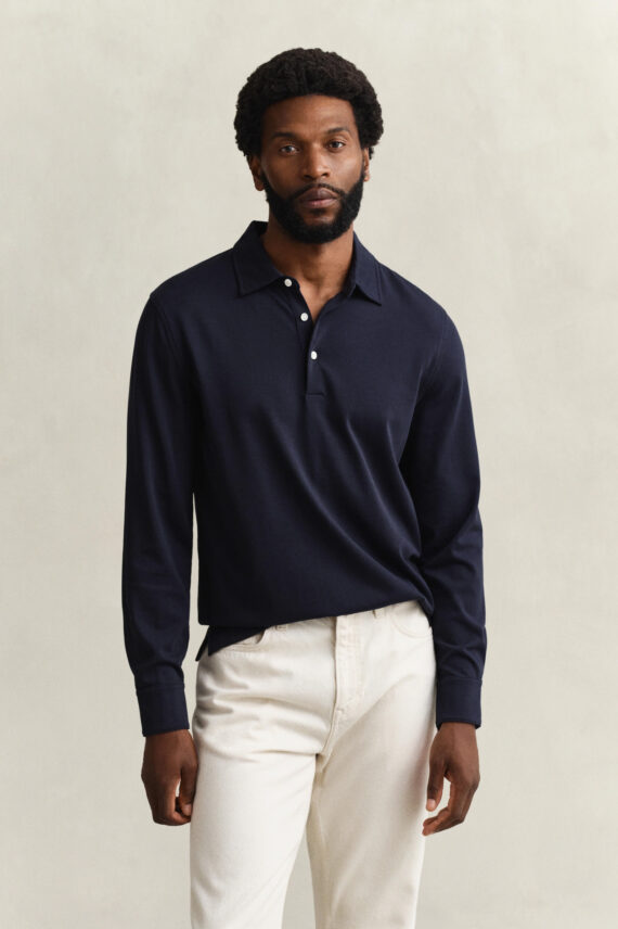 Pima LS Polo, Evening Blue