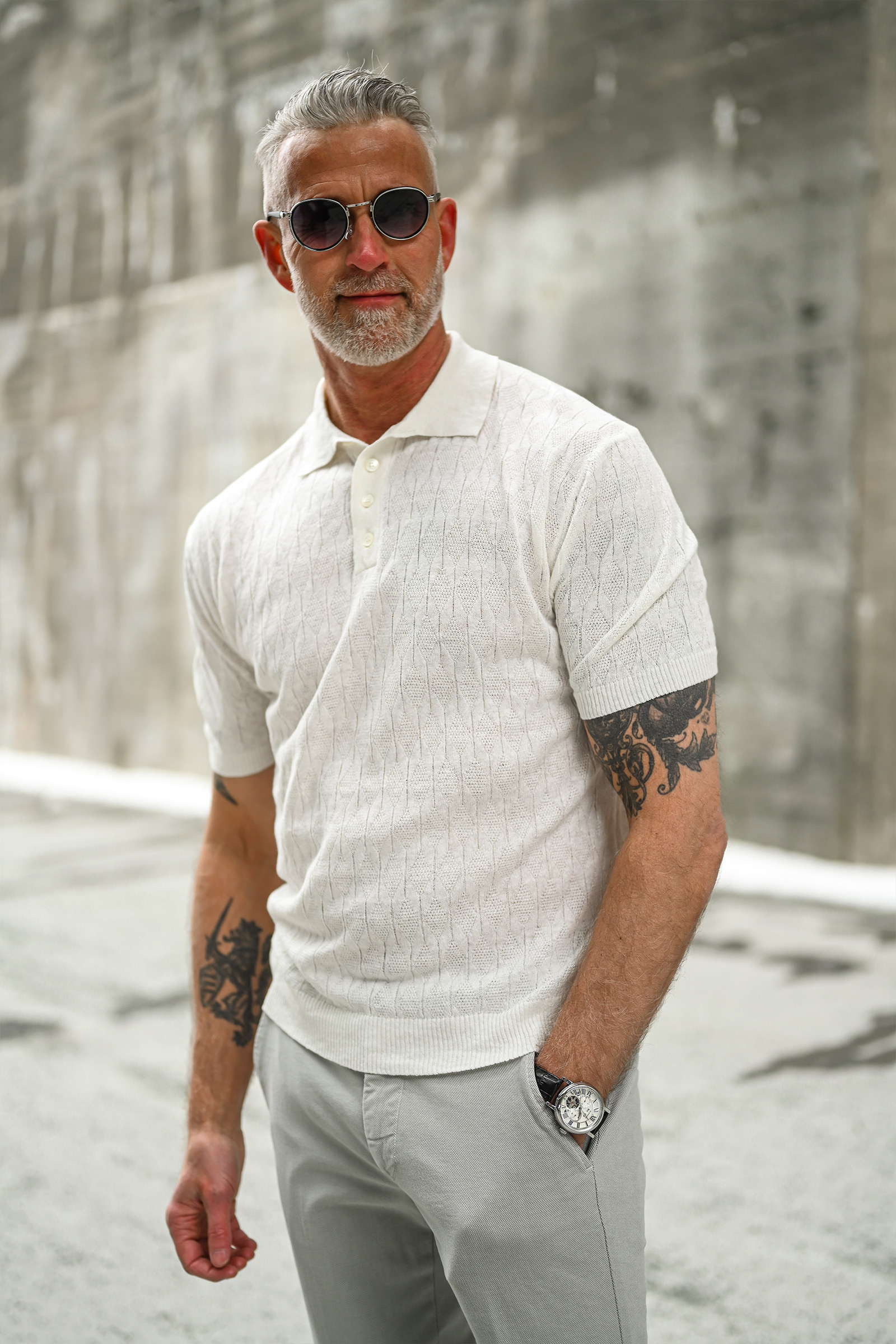 Polo Manica Corta, Krem - Bilde 2