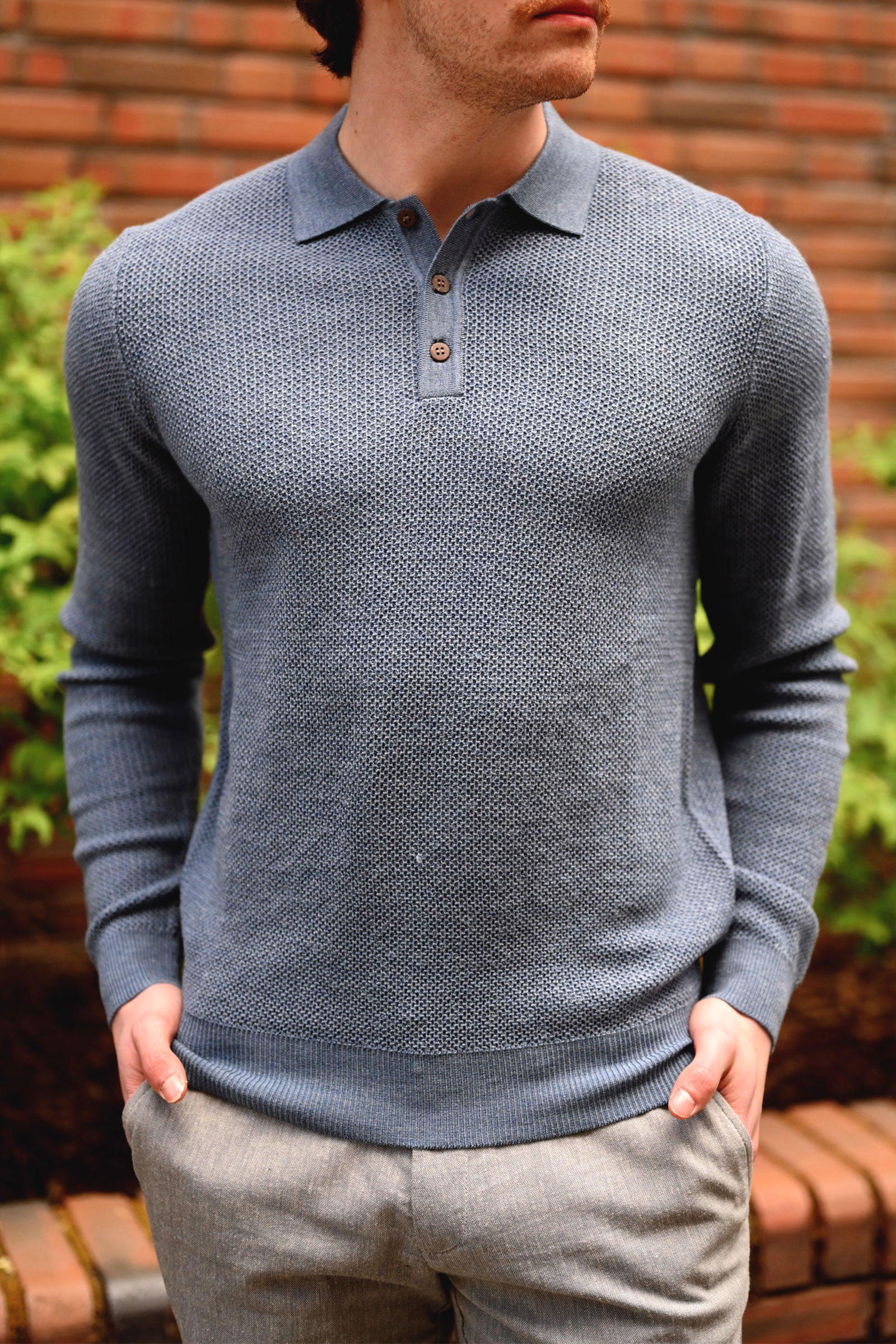 Simon Long Sleeve, Blue - Bilde 2