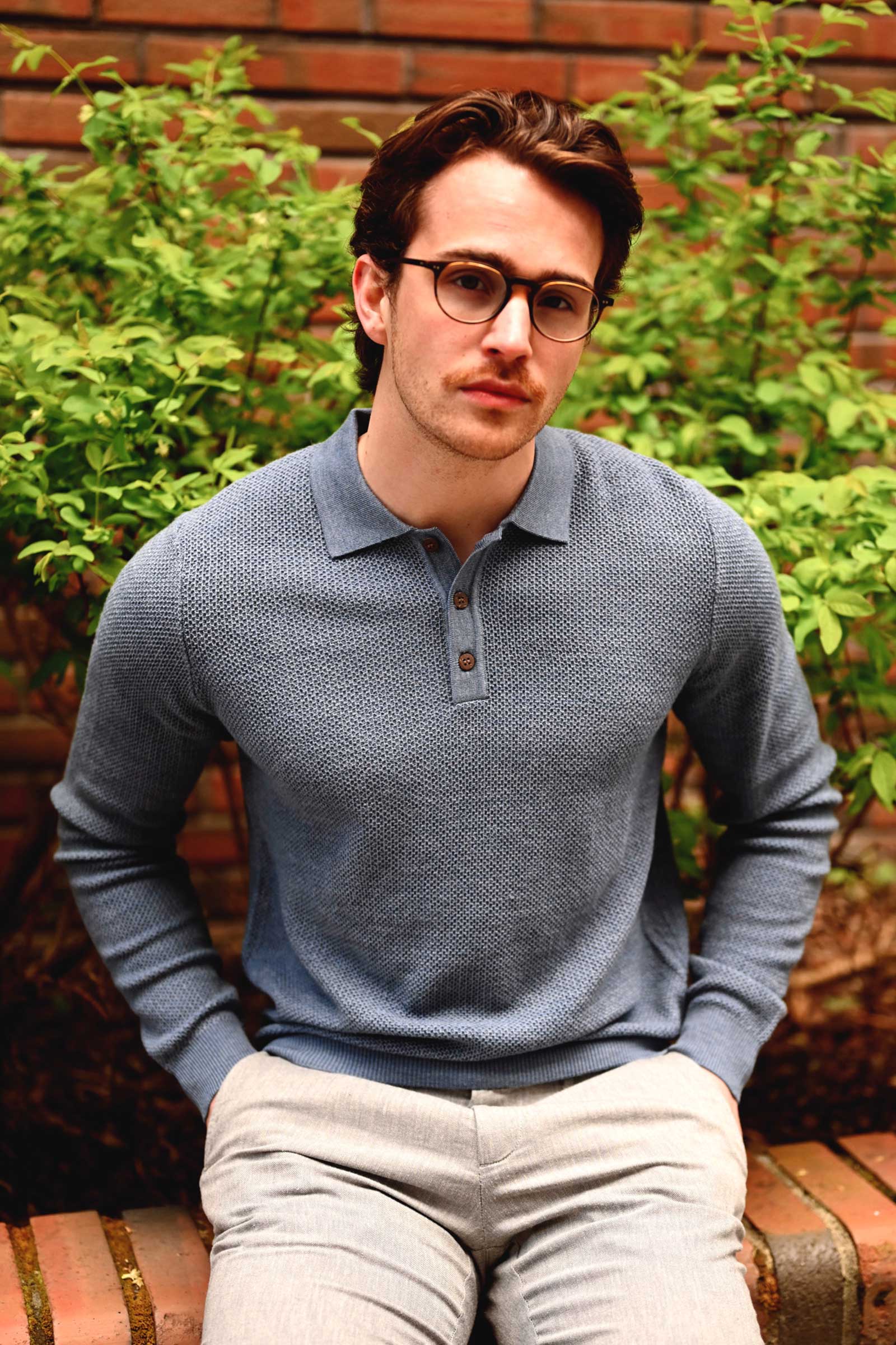 Simon Long Sleeve, Blue - Bilde 3